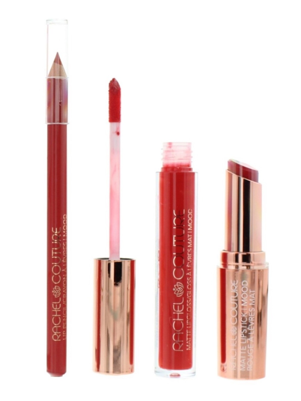 Rachel Couture COMPLETE LIP KIT in Mood 3.7g/1.2g/3.6g BRAND NEW/SEALED